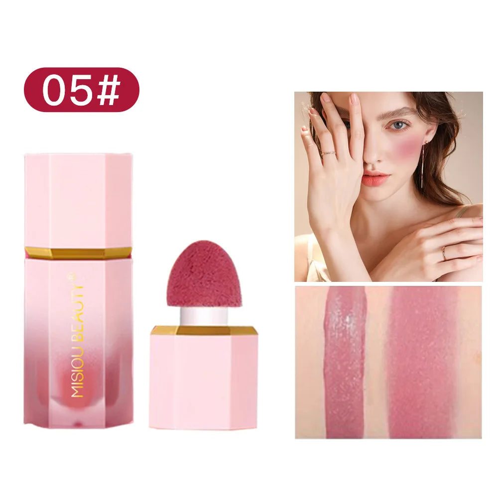 8 Colors Liquid Blush Waterproof Multi-purpose Facial Nourishing Blush Stick Cheek Natural Blusher Cute Korean Makeup for Women