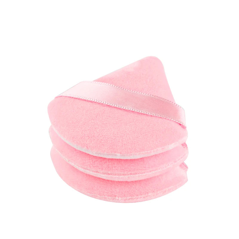 Triangle Velvet Powder Puff 1/2/3/6Pcs Face Mini Make Up Sponges Reusable Washable Cosmetic Eye Beauty Makeup Tool Accessories