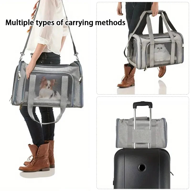 Dog Cat Carrier Bag Pet Puppy Travel Bags Breathable Mesh Small Dog Cat Dogs Outdoor Tent Carrier Outgoing Pets Bag Handbag