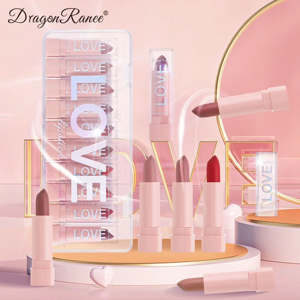 10 PCS Matte Lipstick Kit Free Shipping lip gloss Korean cosmetics LIpgloss Makeup for women Lip pencil cheap make up Beauty