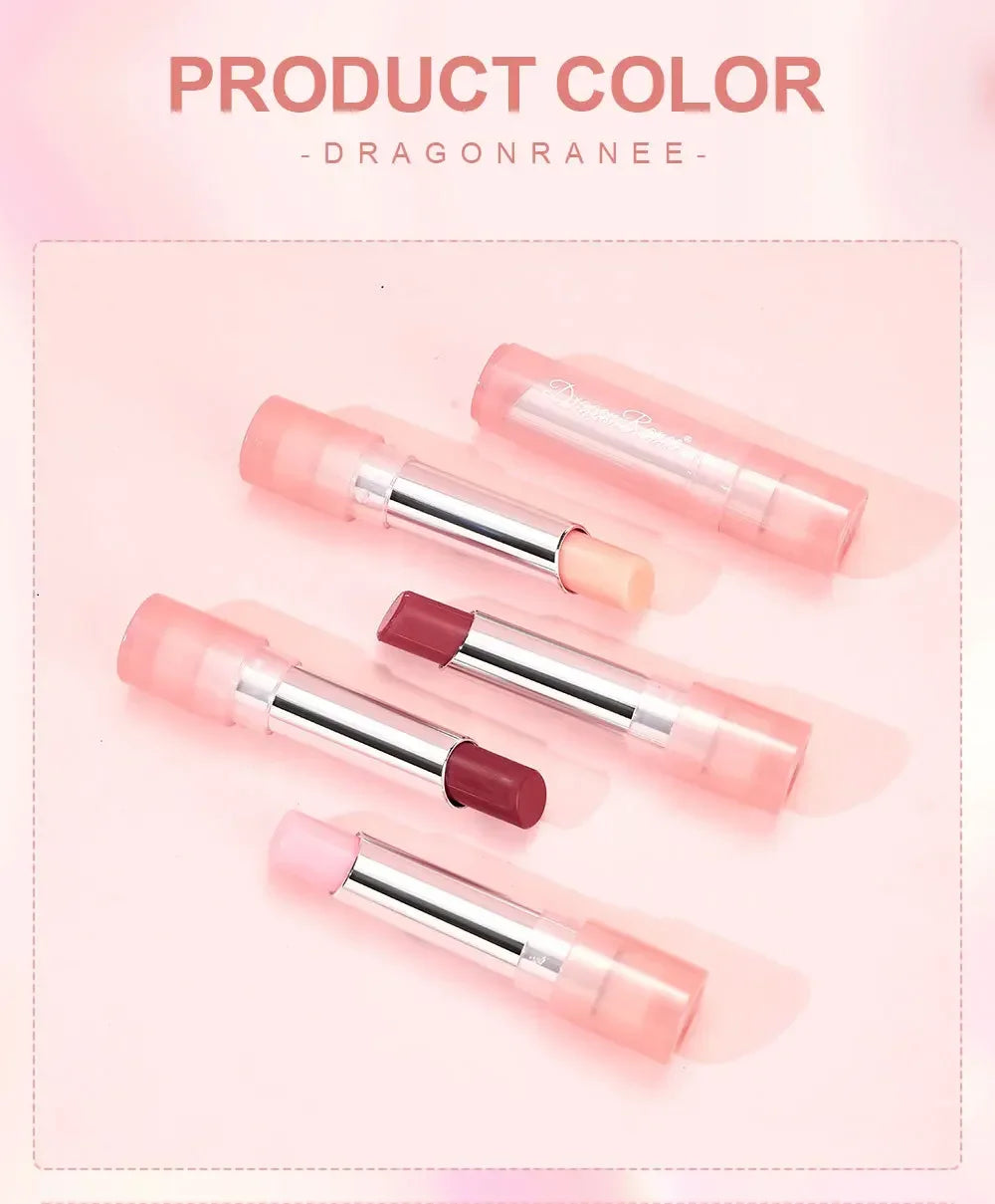 New Temperature Change Lipstick Jelly Color Change Lip Balm Moisturizing Not Easy To Fade Lovely Pink Colored Lipstick Lips Care