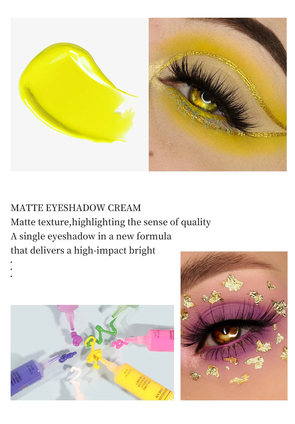 Colored Waterproof Long-lasting Non-smudge Matte Liquid Eyeshadow Cream Sweatproof Nude White Purple Blue Eye Makeup Cosmetics