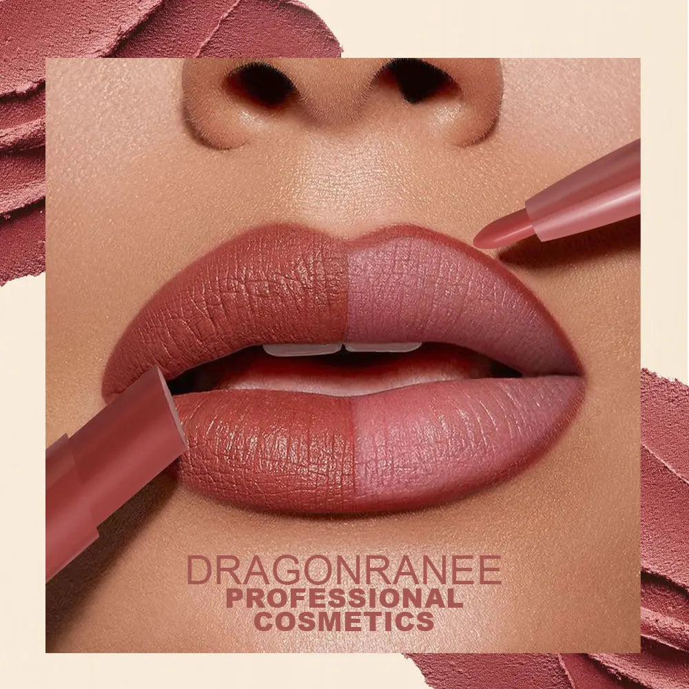 Six Double-Ended Lipstick Set, Velvet Matte Matte Lipstick, Lip Gloss, Easy to Color, Non-Fading, Non-Stick Lipstick Set