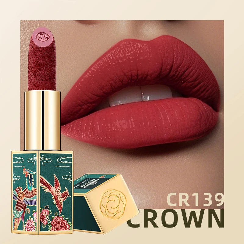 CATKIN Summer Palace Lipsticks Semi-Matte Lipstick Long Lasting for 24H，Lightweight Soft and Ultra Hydrating Lipsticks