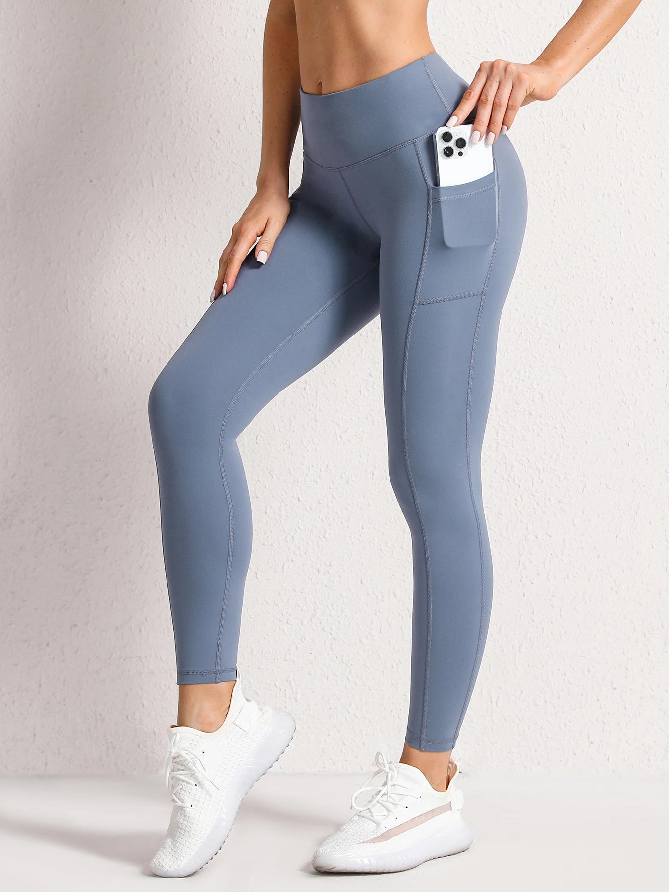 Pockets Fitness High Waist Gym Leggings Women Autumn Skinny Stretch Athletic  Leggings Women Running Outdoors Pockets Pants