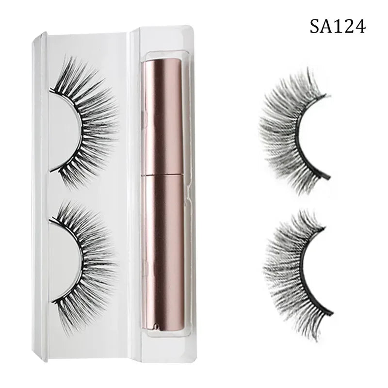 3D Magnetic Eyelashes Set Waterproof Lasting Naturally Magnetic Eyeliner Magnet Eyelashes Makeup Extension False Eyelashes Kit