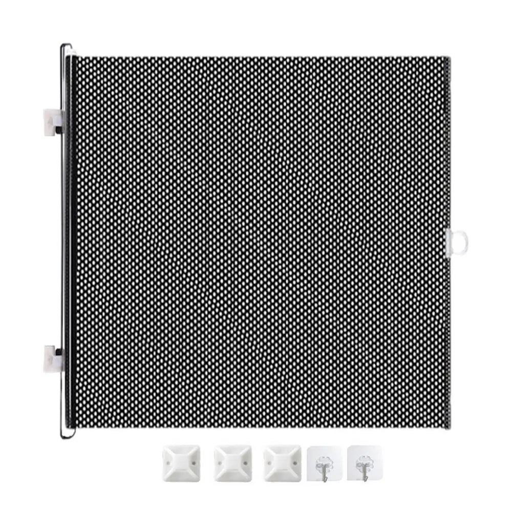 Dog Gate Retractable Pet Safety Gate Wide Pet Isolation Gate Indoor Mesh Fence for Dogs And kitten for Doorway Stairs Balcony