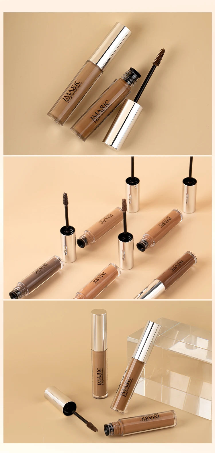 IMAGIC 6colors Durable Waterproof Eyebrow Dyeing Cream Eyebrow Shadow Makeup Beauty Tool Eyebrow Gel Enhancer Eyebrows