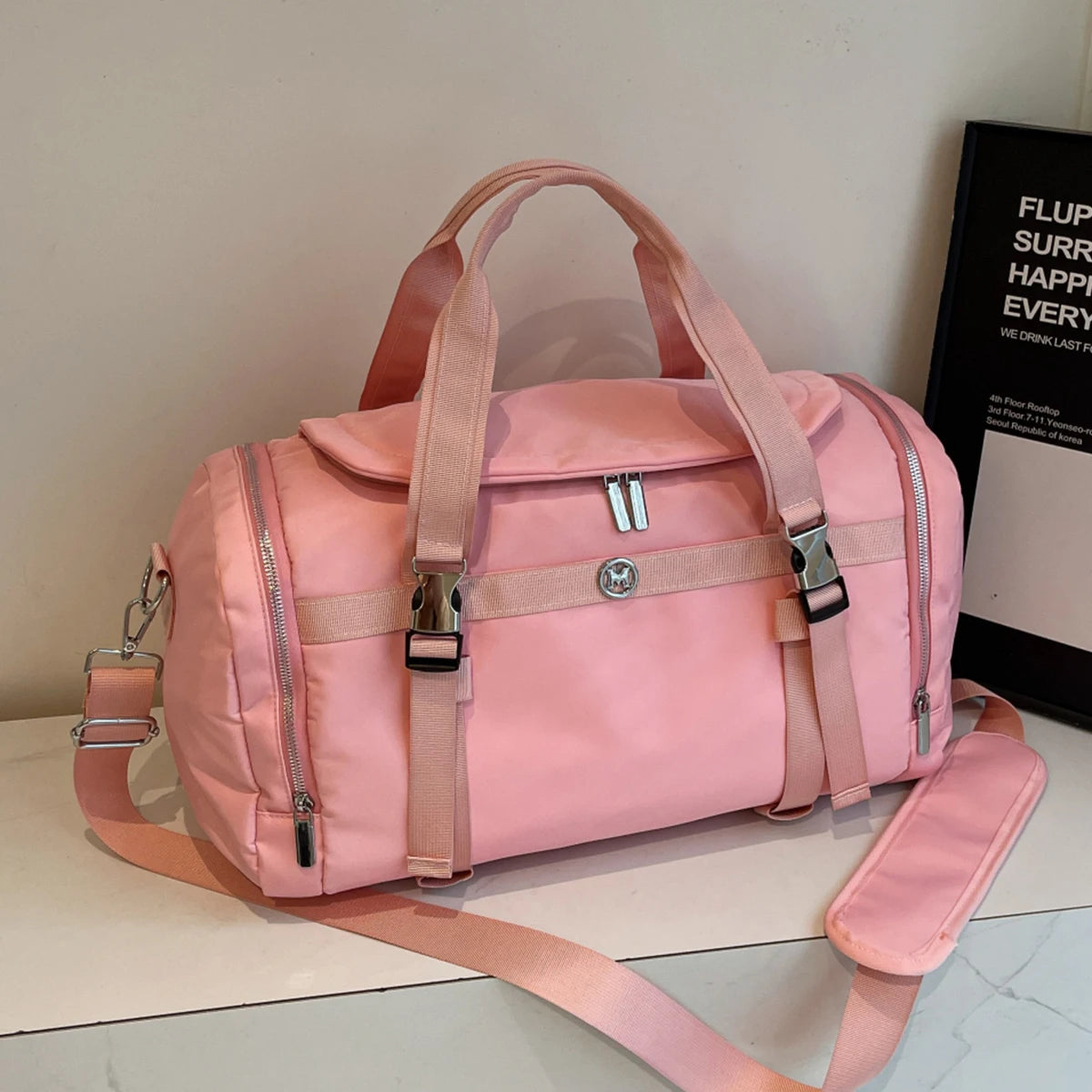 New Travel Bag, Large Capacity, Shoulder Hand Luggage Bag, Travel Storage Bag, Business Trip Boarding Bag, Sports Fitness Bag