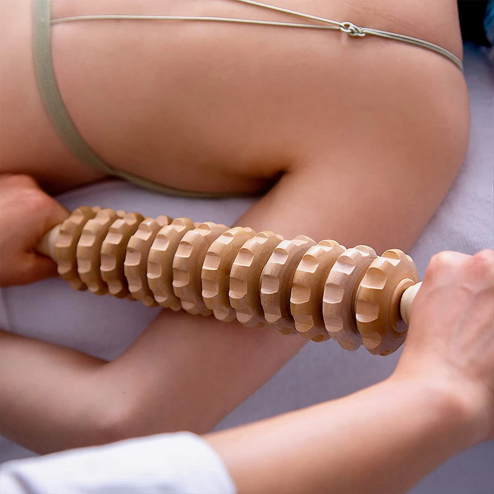 Wood Therapy Massage Roller Stick Wood Massage Cup Wooden Lymphatic Drainage Gua Sha Tool Body Shaping Muscle Massage Relaxation