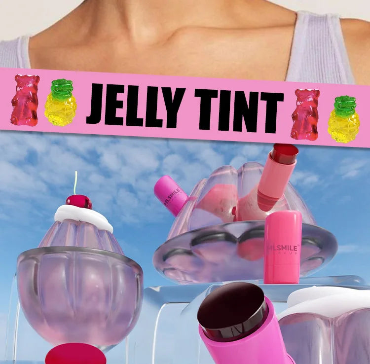 Water Jelly Tint Stick, Milk Cooling Water Jelly Tint Lip Gloss, Milk Jelly Tint Jelly Blush Stick, Sheer Lip & Cheek Stain