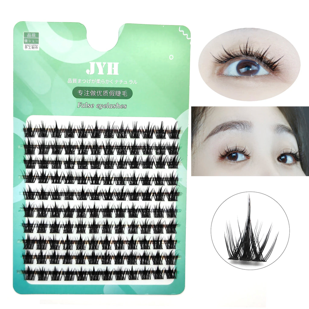 3DFluffy Single Cluster False Lashes Premade Volume Fans Individual Eyelash Segmented Natural Fake Lash For Eye Extension Makeup