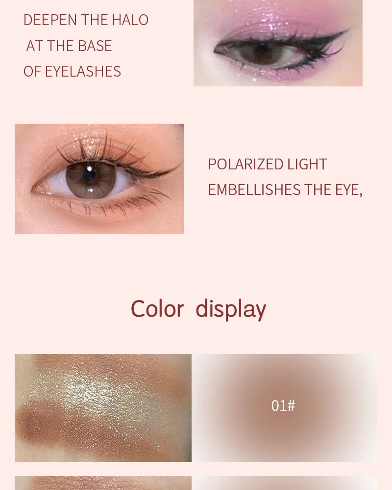 Mini 3-Color Earth Brown Eyeshadow Palette Pearly Matte Grey Glitter Eye Shadow Shiny Shimmer Eye Pigment High Gloss Makeup