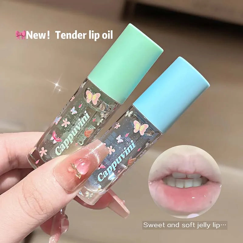 Moisturizing Water Light Lip Gloss Shimmer Transparent Jelly Mirror Lip Glaze Crystal Clear Hydrating Plumping Lip Gloss Makeup