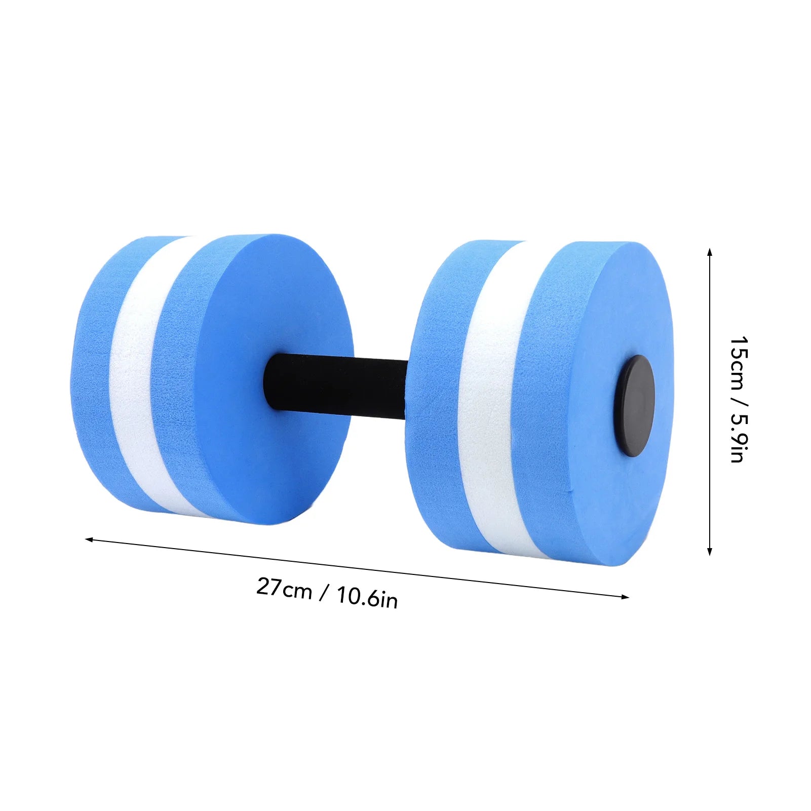 2pcs EVA Water Foam Floating Dumbbell Swimming Pool Water Weight Aerobics Automatic Float Barbell Swim Fitness Dumbbell