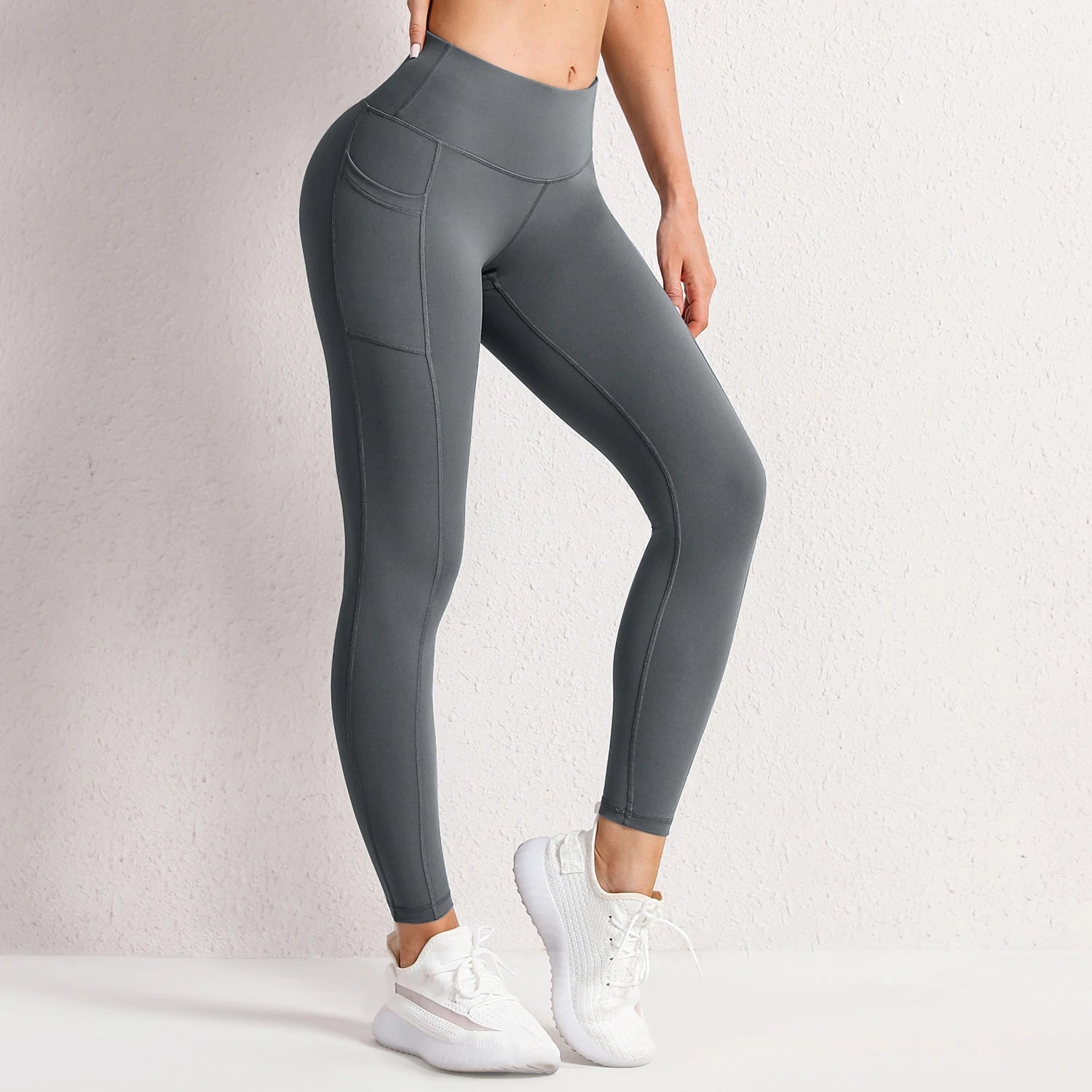 Pockets Fitness High Waist Gym Leggings Women Autumn Skinny Stretch Athletic  Leggings Women Running Outdoors Pockets Pants