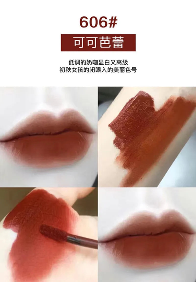 Dyeing Lip Gloss Matte Makeup Moisturizer Liquid Lipstick Waterproof Long Lasting Red Velvet Lip Tint Korean Make Up Cosmetic