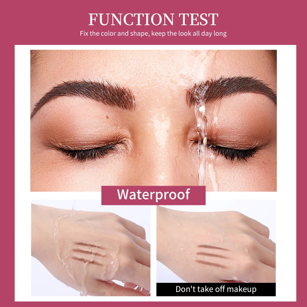 QIBEST Transparent Eyebrow Pomade Brow Natural Waterproof Long Lasting Creamy Texture Tinted Sculpted Brow Gel Set With Brush