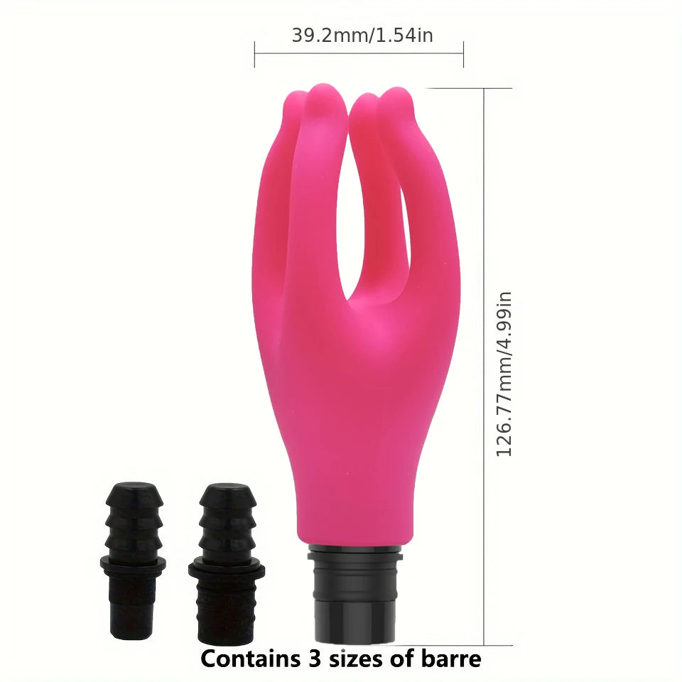 1 Pc Claw shape Silicone Fascia Gun Massage Head With 3 Sizes Of Connectors, 12-13mm/15-16mm/18-19mm,  Full Body Muscle Massage