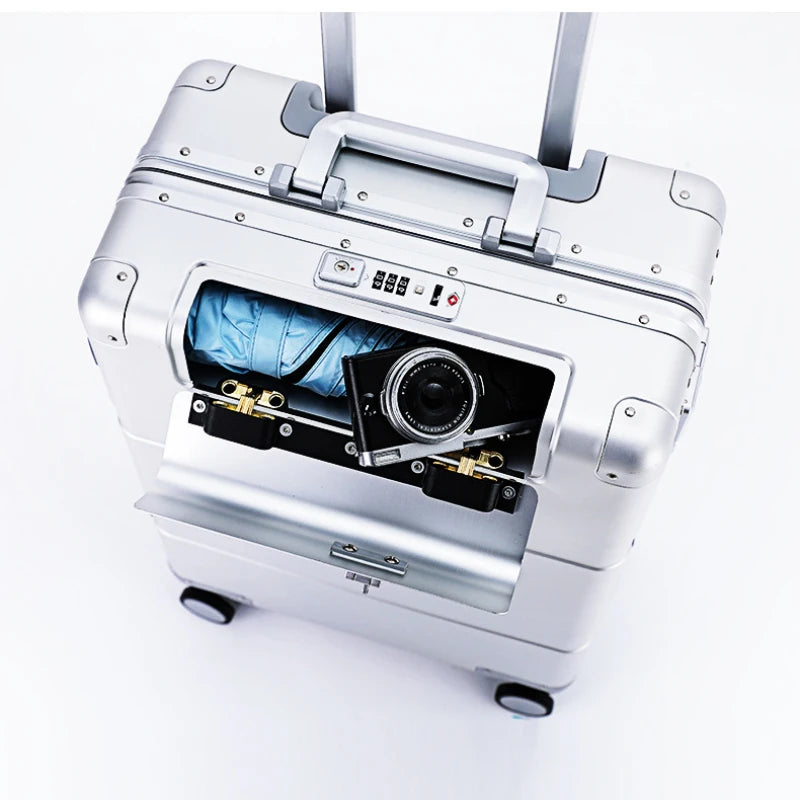 The Latest All Aluminum Travel Luggage High Quality Trolley Suitcase 20 Inch Carry on Luggage Men's and Women's Luggage