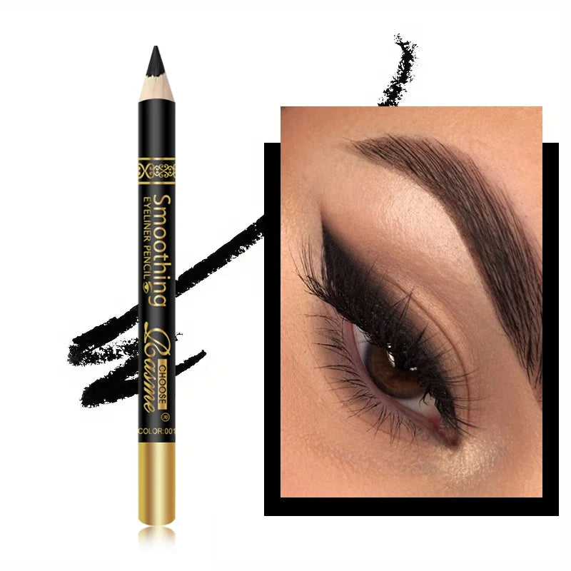 6pcs Waterproof Black Eyeliner Pencils-Smudge-Proof, Long-Lasting &Beginner-Friendly Eye Makeup