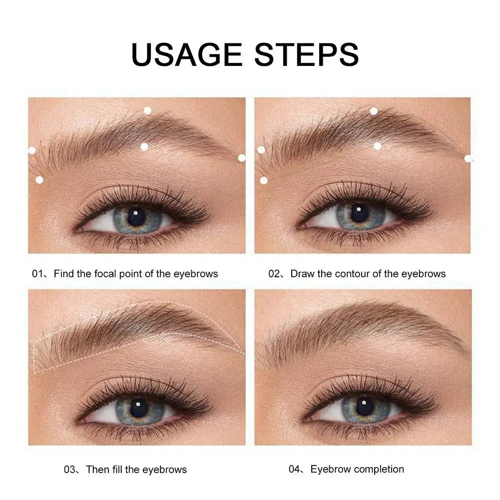 3 Colors Eyebrow Powder Shadow 3D Eyebrow Shape Waterproof and Sweat-proof Natural Long-Lasting Eyebrow Powder