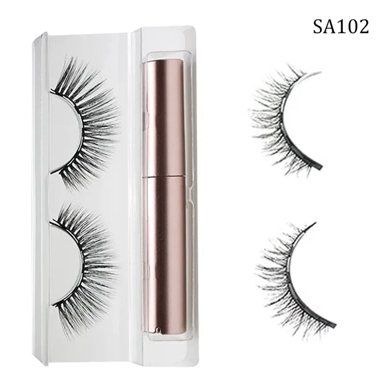 3D Magnetic Eyelashes Set Waterproof Lasting Naturally Magnetic Eyeliner Magnet Eyelashes Makeup Extension False Eyelashes Kit