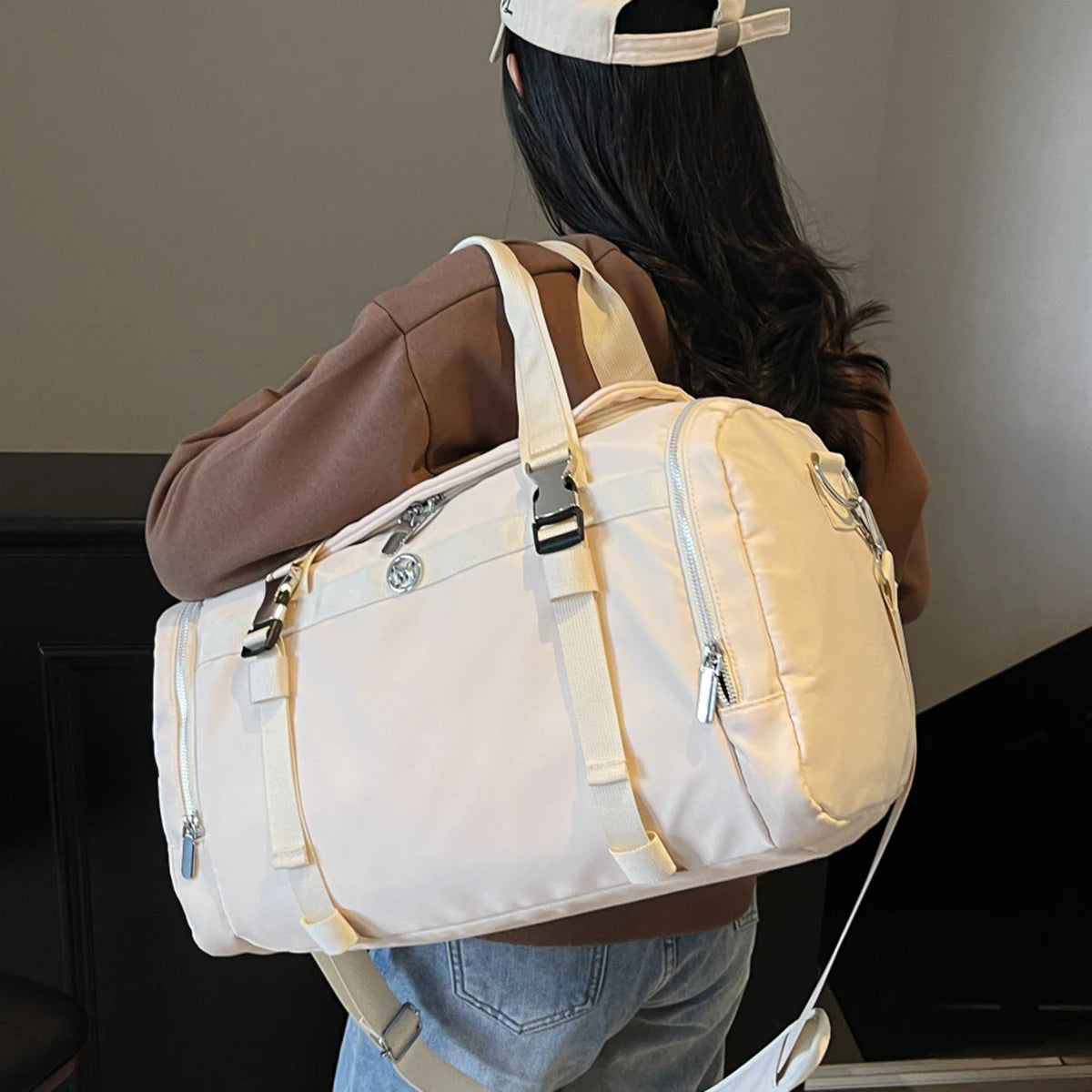 New Travel Bag, Large Capacity, Shoulder Hand Luggage Bag, Travel Storage Bag, Business Trip Boarding Bag, Sports Fitness Bag