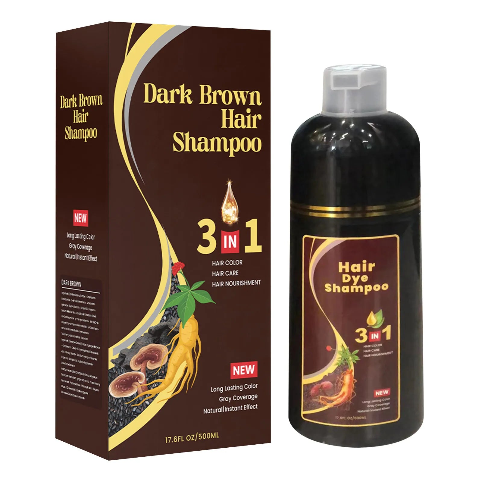 Hair Shampoo For Women Hair Color Shampoo Hair For Men Coverage - Herbal Ingredients 500ml