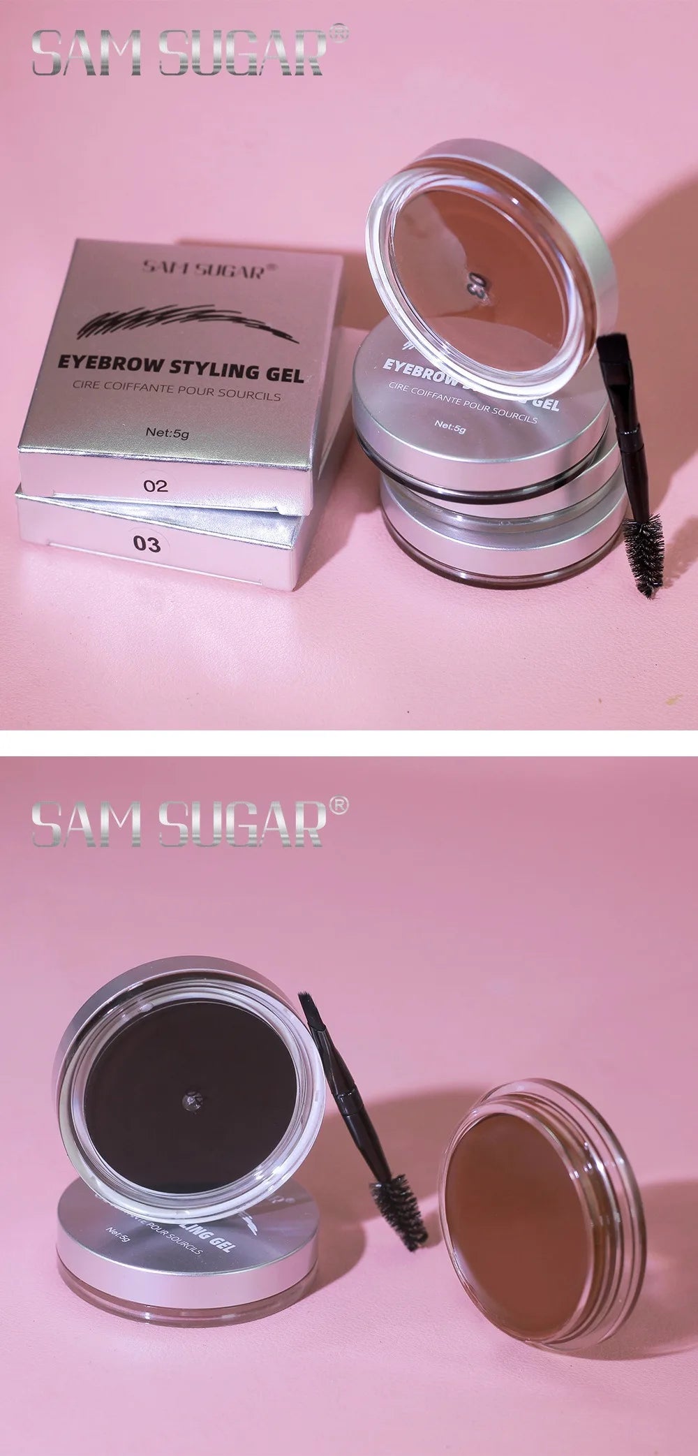 Long Lasting Eyebrow Styling Wax Soap with Brush Waterproof Gel Texture Transparent Coffee Brown Eye Brow Tint Cosmetics Makeup