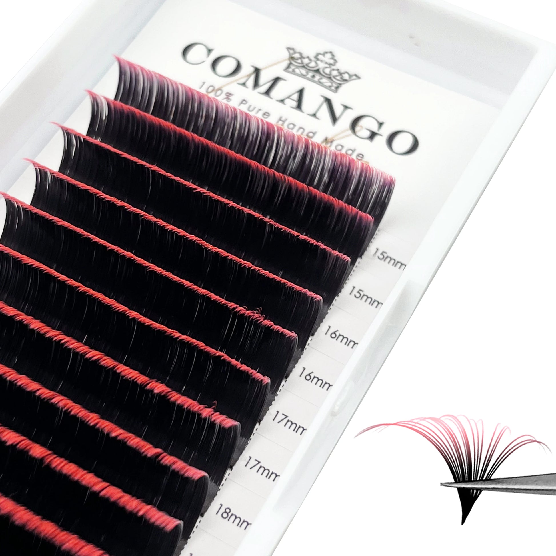 Dark Brown Easy fan Eyelash Extension Mix Mink Individual Ombre Eyelash Lashes High Quality Colorful Blooming Lashes Extension