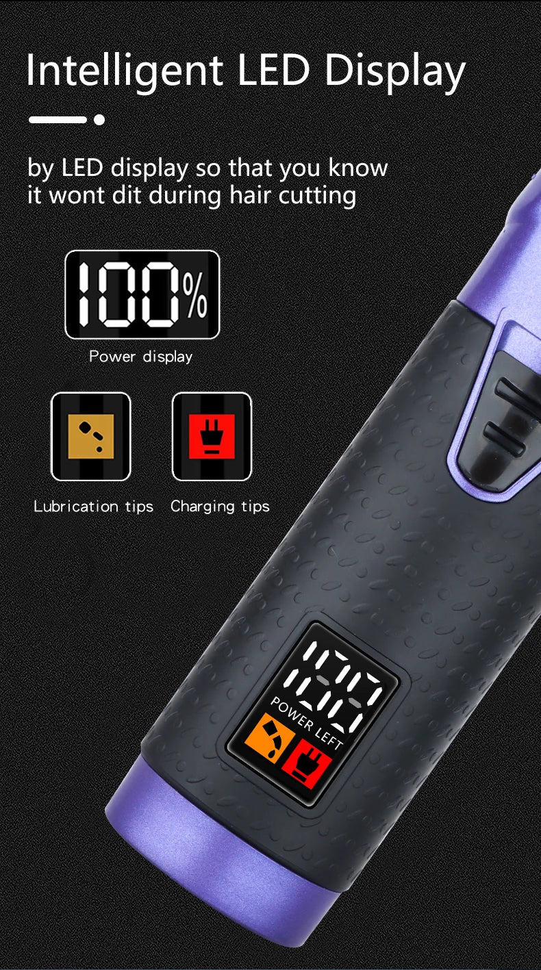 Hair Clipper Electric Hair Trimmer for Men Wireless Barber Trimmer Electric Shaver Professional Men's Hair Cutting Machine