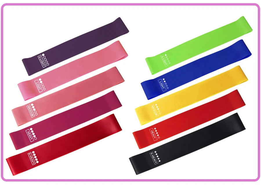 5 Different Levels Resistance Bands Yoga Sport Exercise Elastic Fitness Bands Workout Pilates Home Rubber Bands Gym Accessories