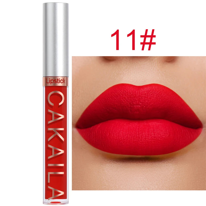 18 Colors Lipsticks Waterproof Sexy Matte Lip Gloss Women Makeup Long Lasting Red Pink Nude Liquid Lipstick Cosmetics
