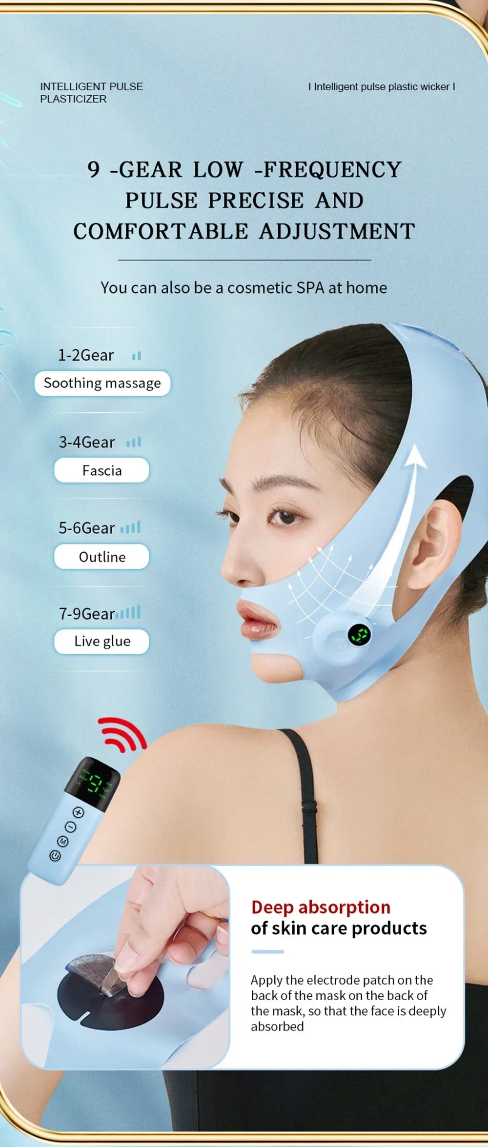 EMS Face Lifting Device Smart Pulse Face Shaping Beauty Instrument Facial Massager Face Slimming Double Chin Removal V Line Lift