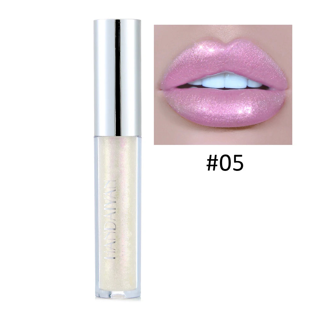 6 Colors Laser Holographic Lip Gloss Liquid Lipstick Mermaid Pigment Longlasting Glitter Lipgloss Waterproof Metallic Lip Makeup