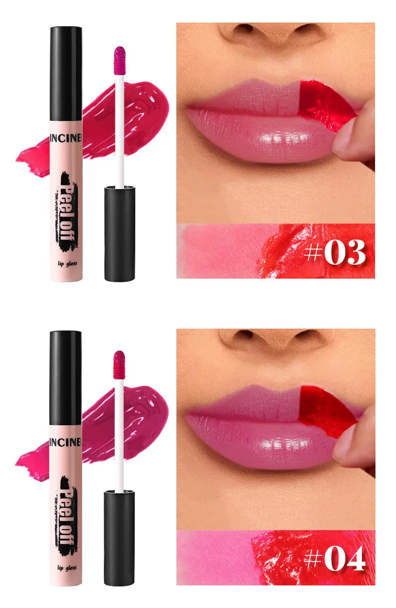 Peel Off Lipstick Matte Pink Tattoo Lip Gloss Waterproof Lipliner Long Lasting Matte Brown Lip Tint Tear-off Lip Stain Cosmetics
