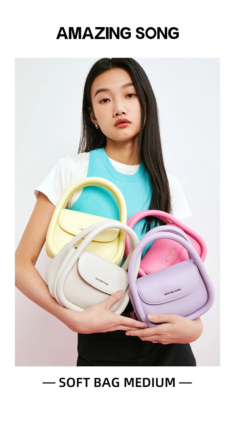Amazing Song Soft Bag Medium Size Soft Bag Family Lipstick Bag Messenger leather cute bag