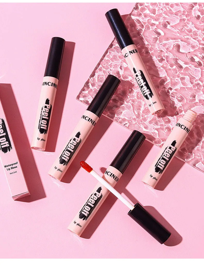 Peel Off Lipstick Matte Pink Tattoo Lip Gloss Waterproof Lipliner Long Lasting Matte Brown Lip Tint Tear-off Lip Stain Cosmetics