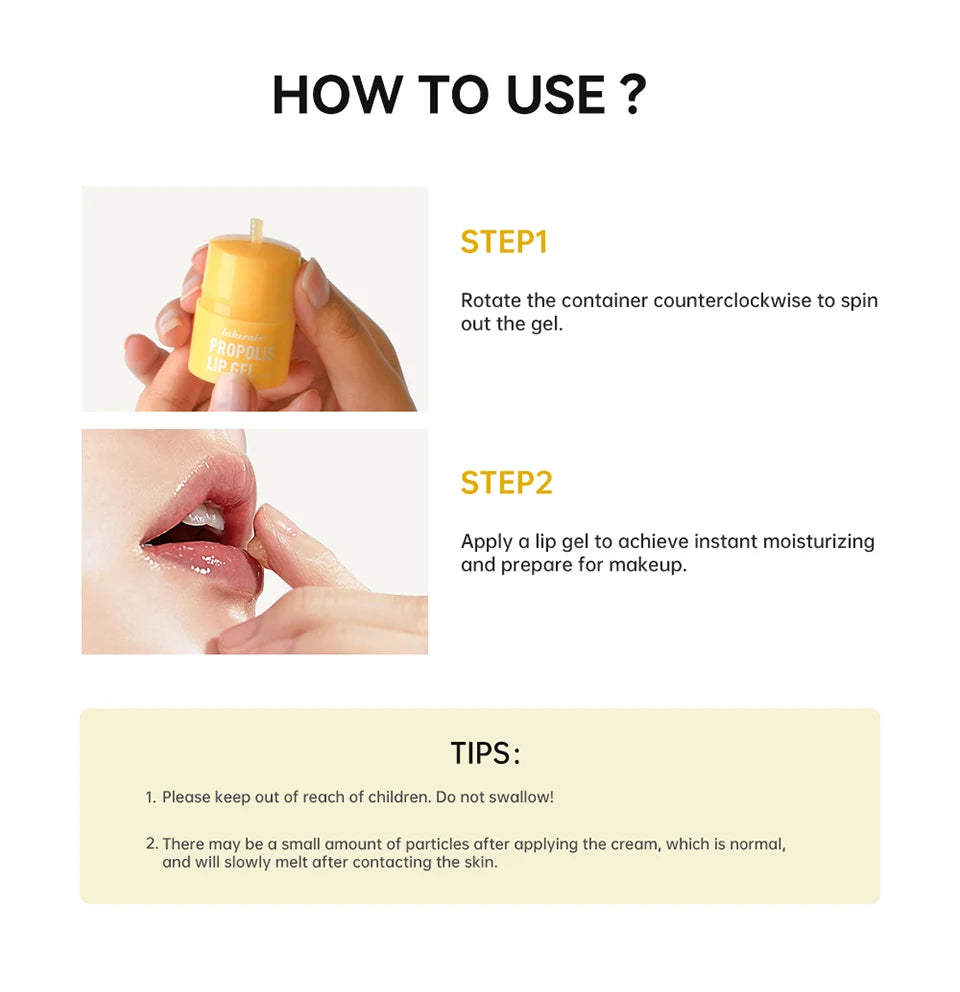 Honey Lip Hydrating Lip Balm & Mask 12hrs Long-lasting Moisture Butter Propolis Lipcerin Gentle Dispenser Exfoliation Twist Kore