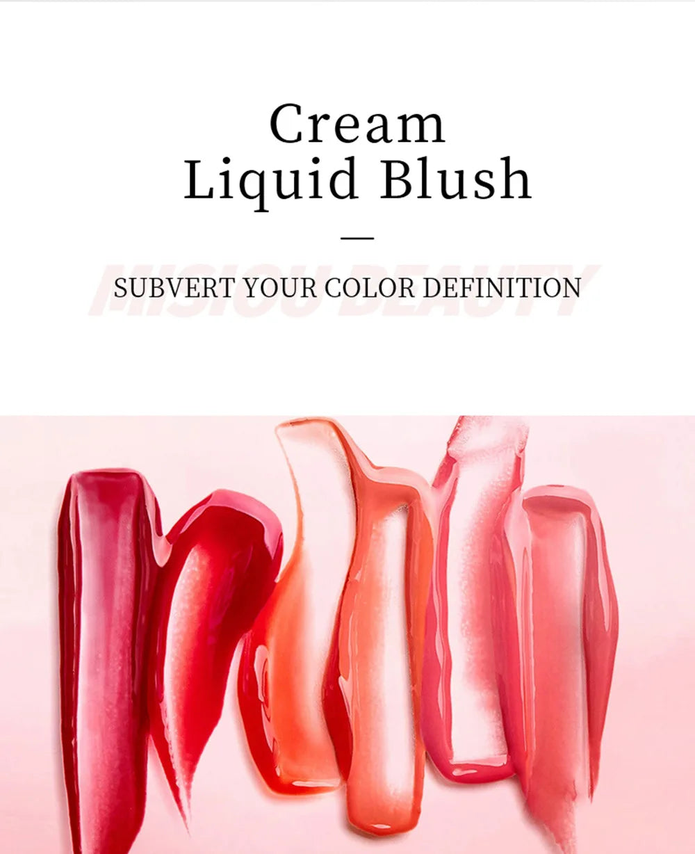 8 Colors Liquid Blush Waterproof Multi-purpose Facial Nourishing Blush Stick Cheek Natural Blusher Cute Korean Makeup for Women