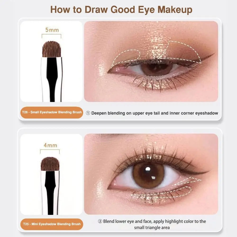 Plastic Handle Eye Makeup Brush Soft Hairs Professional Eyeshadow Brush