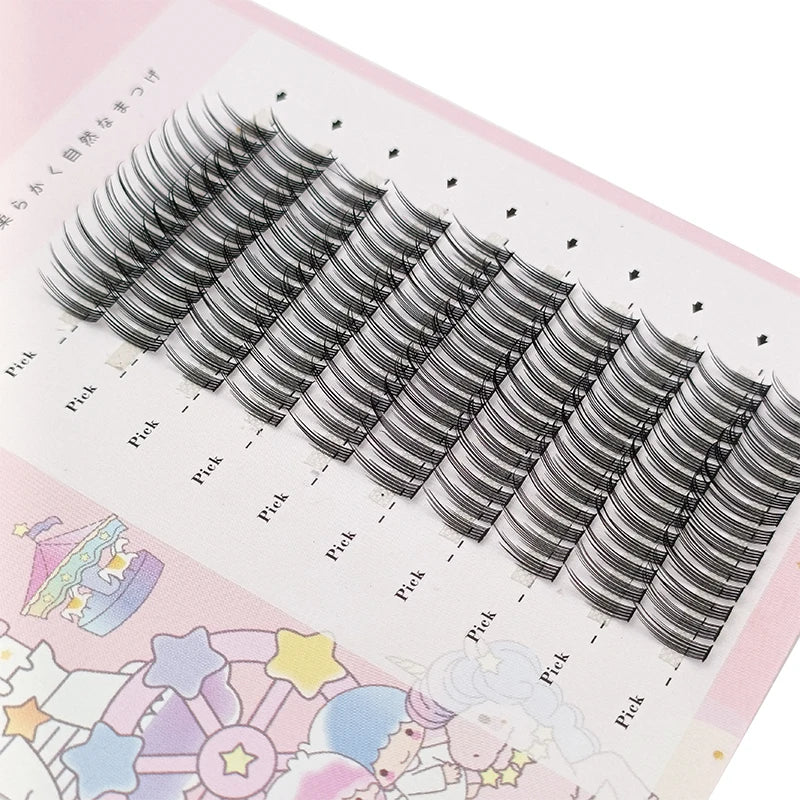 3D New Spikes Eyelashes Fishtail Cluster Eyelashes Personality Eyelash Extension Eyelashes Bundle Professional False Eyelashes
