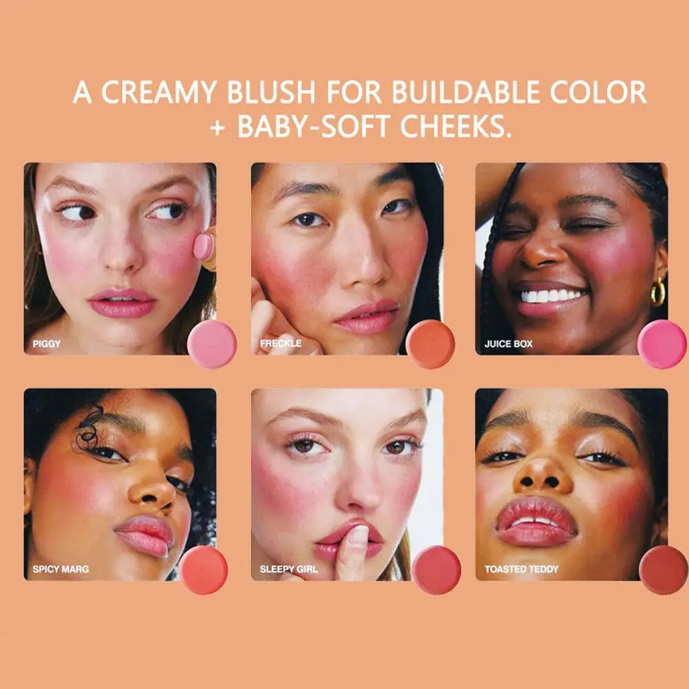 PAGE VINE Pocket Blush Stick Lip And Cheek Hydrating Stick Natural Rouge Powder Blush Cream Lipstick Cheek Easy To Apply Color