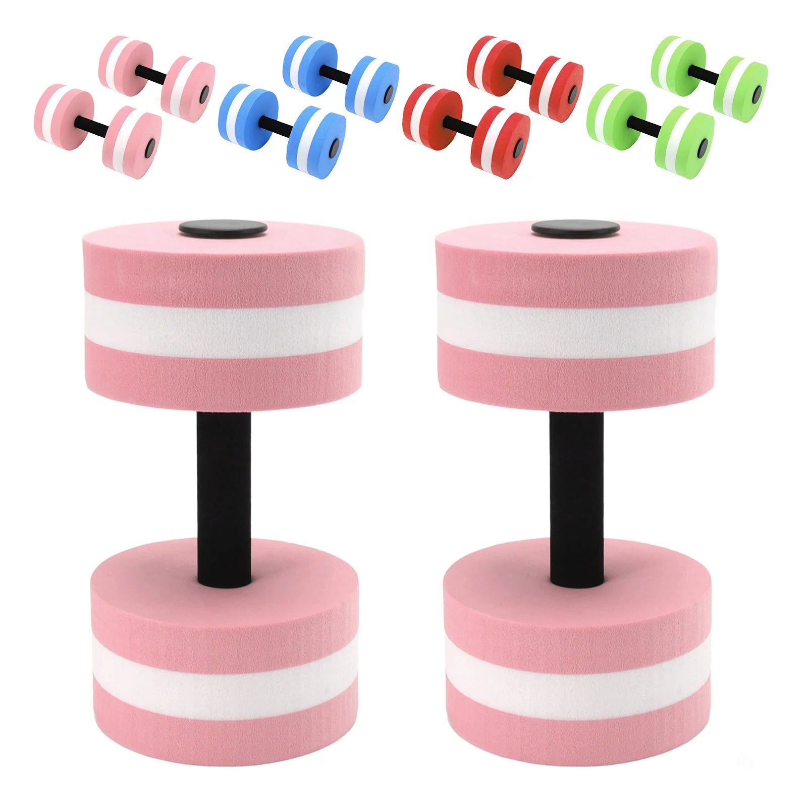 2pcs EVA Water Foam Floating Dumbbell Swimming Pool Water Weight Aerobics Automatic Float Barbell Swim Fitness Dumbbell