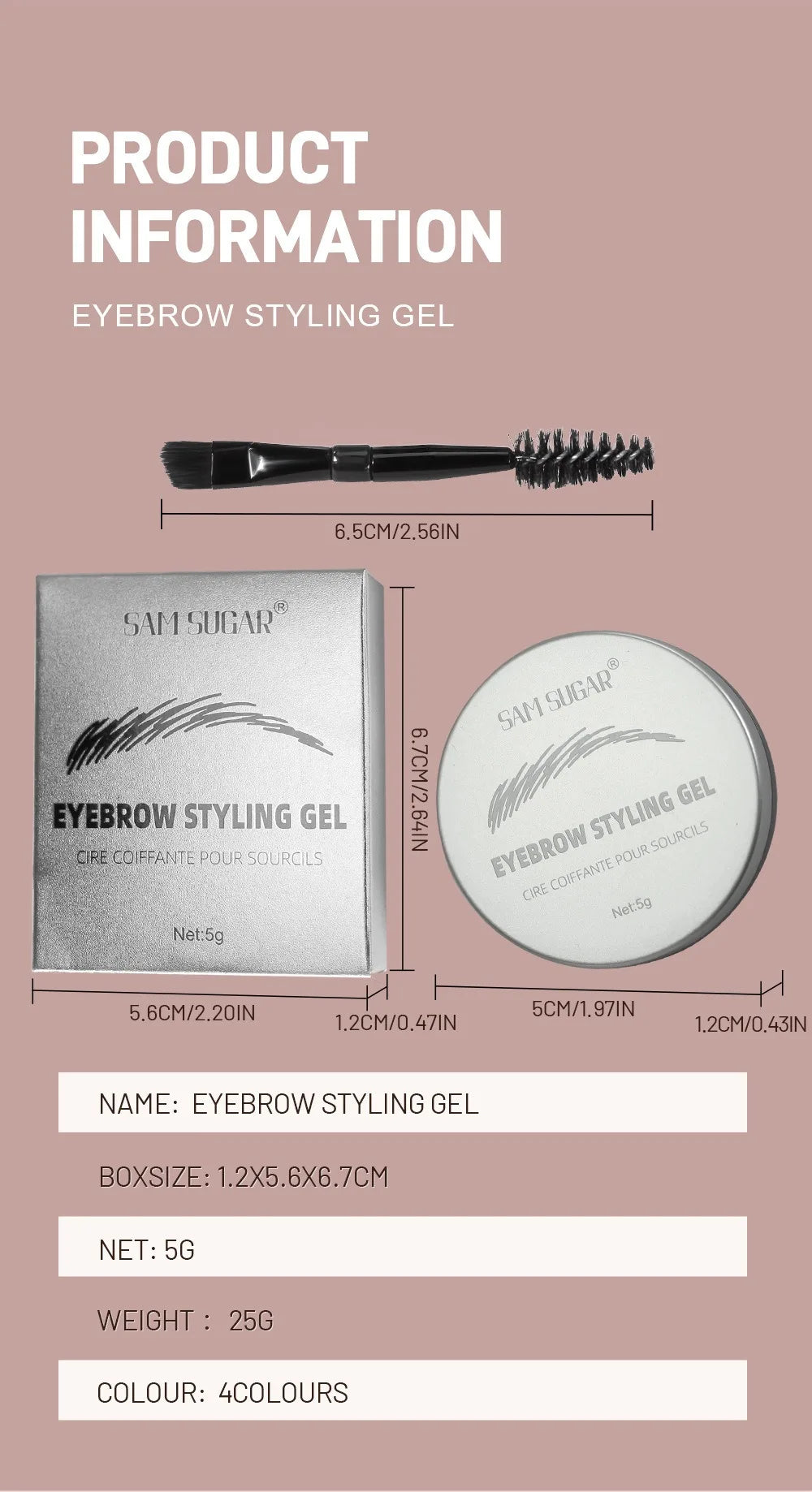 Long Lasting Eyebrow Styling Wax Soap with Brush Waterproof Gel Texture Transparent Coffee Brown Eye Brow Tint Cosmetics Makeup