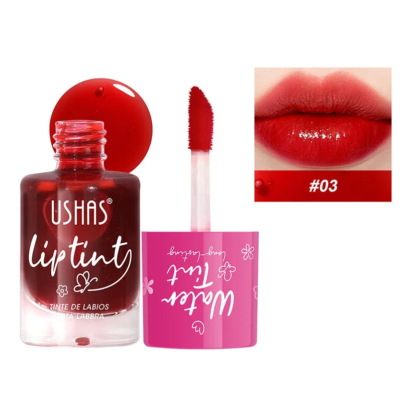 Hot Juice Red Lip Gloss Black Mirror Glass Water Light Clear Lip Glaze Waterproof Non Stick Liquid Lipstick Nude Lip Tint Makeup