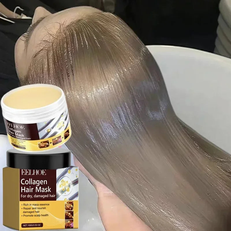 Collagen Keratin Hair Care Mask Treatment Dry Damaged Hair Revitalize Hair Straighten Soft Smooth Moisturize Care Products