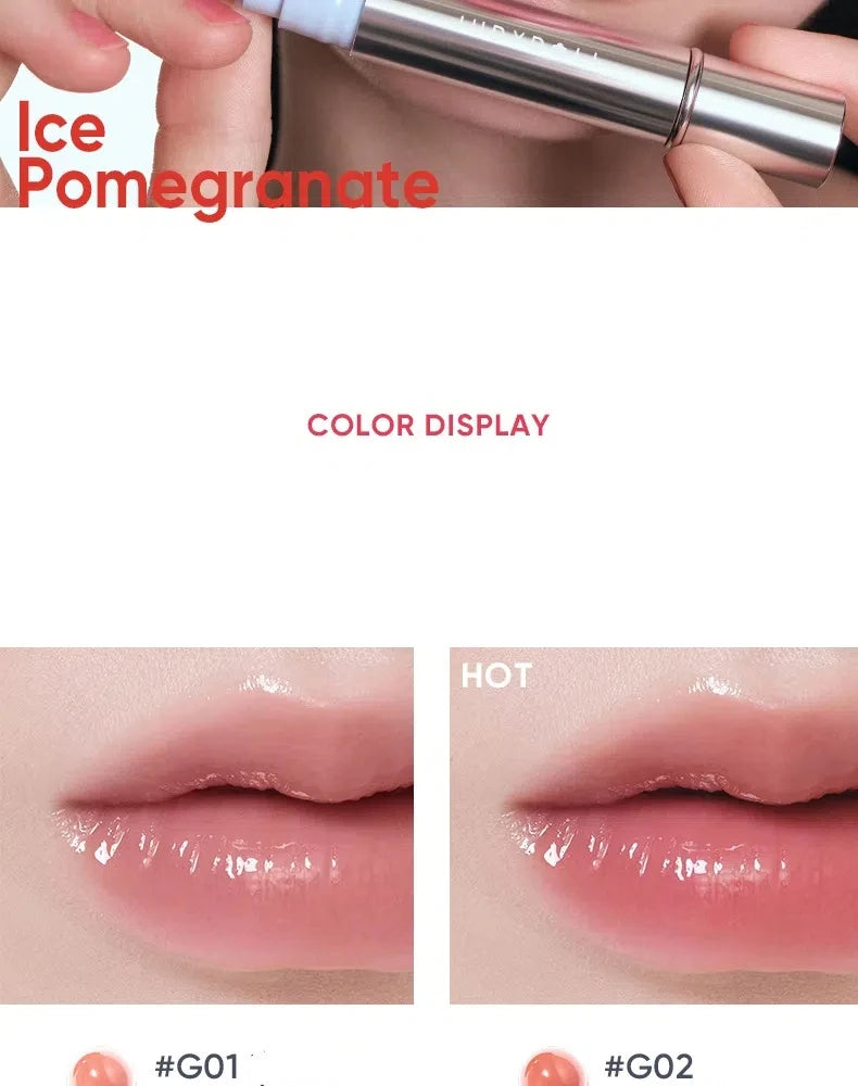 Judydoll Ice Diamond Essence Lip Gloss Oil Mirror Water Light Lip Tint Fading Lip Lines Lipstick Moisturizer Lip Plumping Makeup