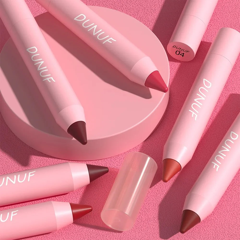 Sexy Dark Red Brown Lipstick Pencil Matte 18 Colors Lip Liner Crayons Rich Full Color Lip Tint Silky Natural Creamy Texture Pen
